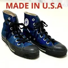 【コンバースオールスター】made in USA ブラックソール チェック柄