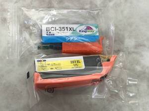 未使用 Canon 互換 インクカートリッジ BCI-351XL 増量タイプ セット BCI-351XLC シアン BCI-351XLY イエロー 241219EC1