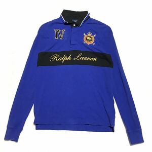 RALPH LAUREN ラルフローレン ロゴワッペン ラガーシャツ M ポロシャツ ラグビー