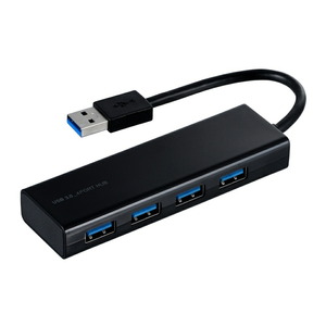 （まとめ買い）ナカバヤシ 4ポートUSB3.0 ハブ ブラック UH-3034BK 〔3個セット〕