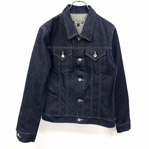 ミルクバークラブ MILK BAR CLUB DENIM LINE デニム トラッカージャケット Gジャン ジージャン 無地 長袖 綿100% L ネイビー 紺 レディース