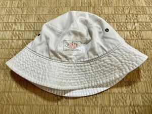 ニューハッタンのハット白 S/M NEWHATTANバケットハット 帽子 HAT モンベル ラルフローレン 