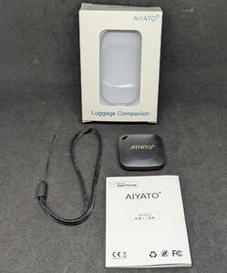 AIYATO 小型GPS発信機 AirTag互換品 正方形黒 電池交換可能 忘れ物防止タグ 車両追跡用 鍵紛失防止 アラームの置き忘れ