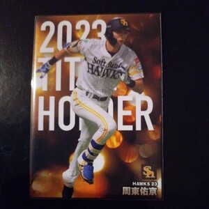 カルビープロ野球チップス2024第一弾タイトルホルダーカードT-17　福岡ソフトバンクホークス　周東佑京