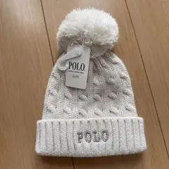 Polo ポンポン付きニット帽 46〜50cm