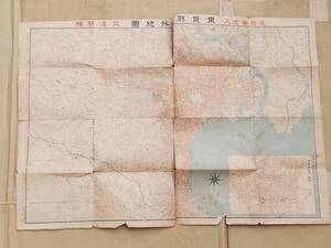 ６７　昭和3年　東京郊外地図　東京郊外鉄道電車沿線案内図　古地図
