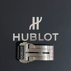 美品☆ HUBLOT ウブロ バックル 取付幅22mm ビッグバン ウニコ チタニウム チタン ナチュラル カーボン 送料無料 必要ならバネ棒おまけ