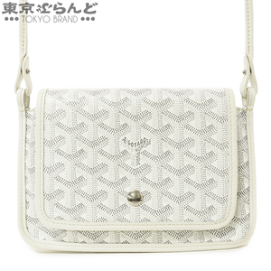 101744452 ゴヤール GOYARD プリュメ ポーチウォレット ホワイト PVC レザー ヘリンボーン 2WAY ショルダーバッグ 長財布 レディース