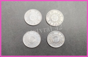 旭日50銭銀貨 4枚おまとめ 五十銭銀貨 日本貨幣 古銭 近代貨幣 近代銀貨 現状品