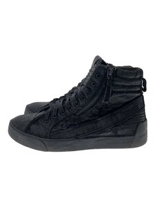 DIESEL◆サイドジップ/ハイカットスニーカー/US8.5/BLK/S17-09YUL