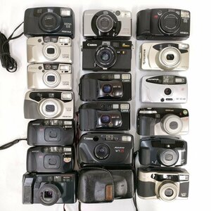 【清掃済】 Canon , Ricoh , Olympus , Fujifilm , Pentax コンパクトフィルム 18点セット まとめ ●ジャンク品 [8949TMC]