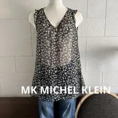 MK MICHEL KLEIN  シースルーノースリーブブラウス　チュニック