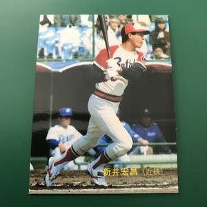 レアブロック　1989年　カルビー　プロ野球カード　89年　154番　近鉄　新井宏昌　美品　　　【管理NO:202-00】