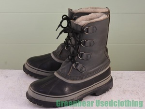 U285◆カナダ製【ソレル SOREL】ビンテージ スノーブーツ 良い味 グレー メンズ 10 28cm 