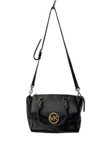 MICHAEL KORS◆ショルダーバッグ/レザー/BLK