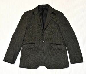 ★JOSEPH ABBOUD★ジョセフ 大人がときめく黒グレーのチェック柄 上品さと相まって大人っぽさが際立つ 秋冬物のアンコンジャケットS