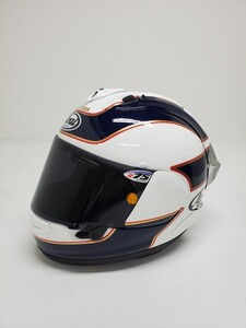 希少美品 認証AURAマーク アライ Arai Rx-7X 片山敬済 レプリカヘルメットロスマンズカラー MサイズAURA LEGEND Racing Brand SAKITOBA 