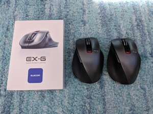 0606u1210　エレコム ワイヤレスマウス Bluetooth EX-G 握りの極み マルチペアリング Mサイズ ガンメタリック M-XGM15BBSGM/EC 2個セット