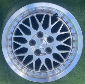 ★RAYS VOLK RACING 17インチ アルミホイール 8.JJ+45 PCD-114.3穴 5ハブ60mm 1本★AA356★