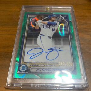 Jac Caglianone Bowman draft 1st Auto /199 Royals 