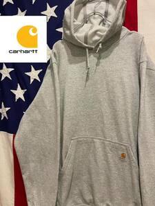 ★carhartt★カーハート★スウェットパーカー★フーディー★グレー★Lサイズ★LOOSE FIT★ルーズフィット★00s★