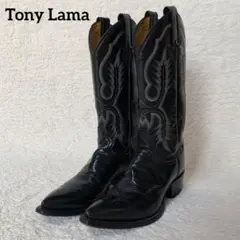 Tony Lama★ウエスタンブーツ ブラック MADE IN USA 6C