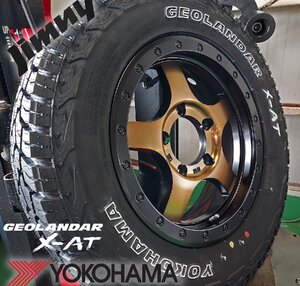 JB64 JB23 ジムニー専用 YOKOHAMA ジオランダー X-AT 195R16 タイヤホイールセット 16インチ ホワイトレター