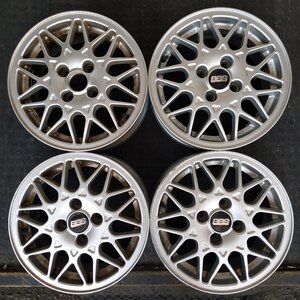 A11-109【4本価額】【14×6J 4x100 ET+45 ハブ57】BBS製・VW フォルクスワーゲン純正・ゴルフ3・店頭引取可能・適格請求書発行可能