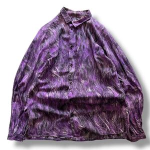 Vivienne Westwood ANGLOMANIA shirs long crazy pattern purple punk Rock archive vintage 80s 90s