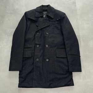 肉厚 DENHAM ネップ加工 P コート 中綿キルティング ブラック M