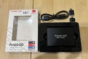 新品 外付け ポータブルSSD USB3.1 USBType-C ブラック 16TB