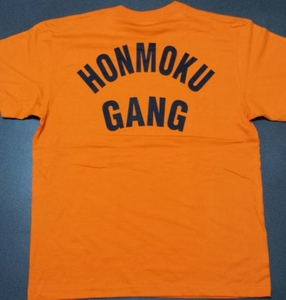 ベイシティ刑事 HONMOKU GANG 小池 定番 Tシャツ オレンジ 藤竜也 プロハンター 大追跡 横浜 YOKOHAMA MY SOUL TOWN CITY 本牧 水原 石黒成