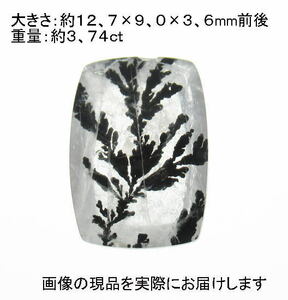 (値下げ価格)NO.3 デンドリチッククォーツ ルース(ブラジル産)(13×9ｍｍ)＜活力・癒し＞美しい芸術品 天然石現品