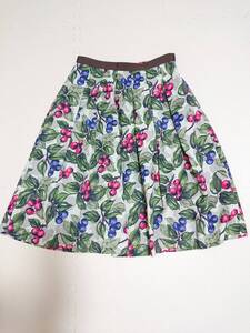 美品 TALBOTS タルボット フレア スカート 花柄 レディース SIZE：0