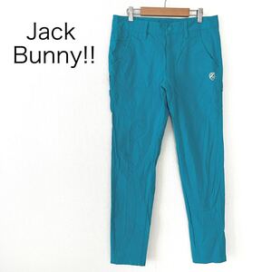 ジャックバニー コットン ゴルフウェア ロングパンツ 緑　青 サイズ4 カラーパンツ パンツ ボトムス M 綿 無地 メンズ JACKBUNNY