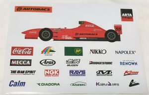 ステッカー　フォーミュラ・ニッポン 2001 ARTA 鈴木亜久里　脇阪寿一 土屋武士　レイナード　オートバックス・レーシングチーム・アグリ