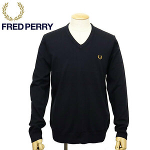 FRED PERRY (フレッドペリー) K9600 CLASSIC V NECK JUMPER Vネック セーター FP522 795NAVYXL