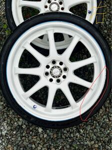 WORK　エモーション　XD9　レアサイズ　18×7.5J+48　100　4穴　タイヤ215/35/18 ワーク　コンパクトカーなどに