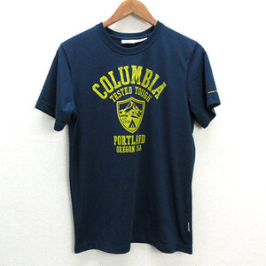 y■コロンビア/COLUMBIA PM4834 フレンチブロードスイープTシャツ■紺【メンズM】MENS/133【中古】