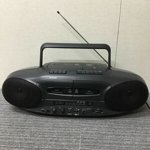 （宝）SHARP QT-C150 コンパクトディスクステレオダブルカセット ラジオ CD カセット 再生機器 オーディオ 93年製 ラジカセ 