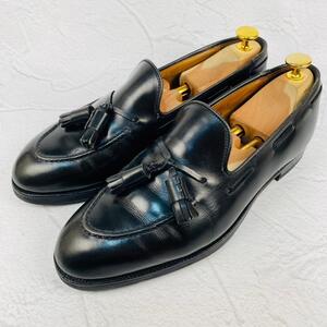 【良品】Crockett&Jones クロケットアンドジョーンズ キャベンディッシュ2 ローファー 黒 ブラック 6.5 25cm カーフ レザーソール ドレス