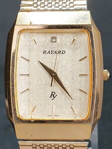 美品 RAYARD レイヤード RY111 アナログ クォーツ 腕時計 ゴールド メタルベルト ステンレススチール 新品電池交換済み 動作確認済み