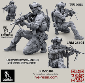 ライブレジン LRM35104 1/35 アメリカ海兵隊特殊作戦コマンド MARSOC インアクション 3