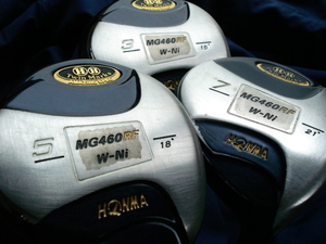 本間ゴルフ★★★ 超高級 HONMA MG460RF ３星シャフト＜ 3w+5w＋7w ＞豪華３本組★★★総額￥20万円!!!