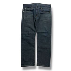 G-STAR RAW ジースターロー 3301スリム デニムパンツ ジーンズ パンツ ジーパン ボタンフライ コットン ストレート 濃紺 33×32