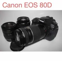 キャノンCanon EOS 80D標準&望遠&単焦点トリプルレンズセット