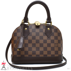 ルイヴィトン ハンドバッグ レディース アルマBB ダミエ エベヌ 2WAY ショルダー N41221 LOUIS VUITTON 極美品