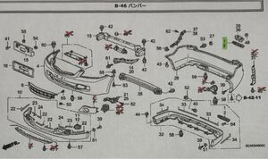 CL7 CL8 CL9 アコード セダン リアバンパー リフレクター 左右 新品