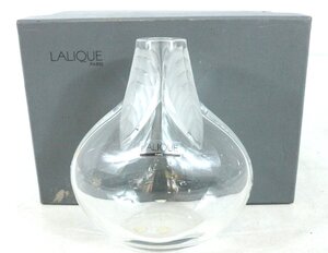 【ト足】 LALIQUE ラリック クリスタル花瓶 フランス製 箱付き 花器 インテリア CO284CHH46