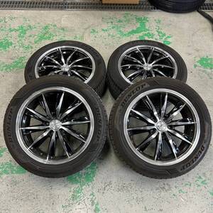 5穴■weds LEONIS 2024年製 ダンロップ LE MANS V＋ 215/50R17 4本■013001R